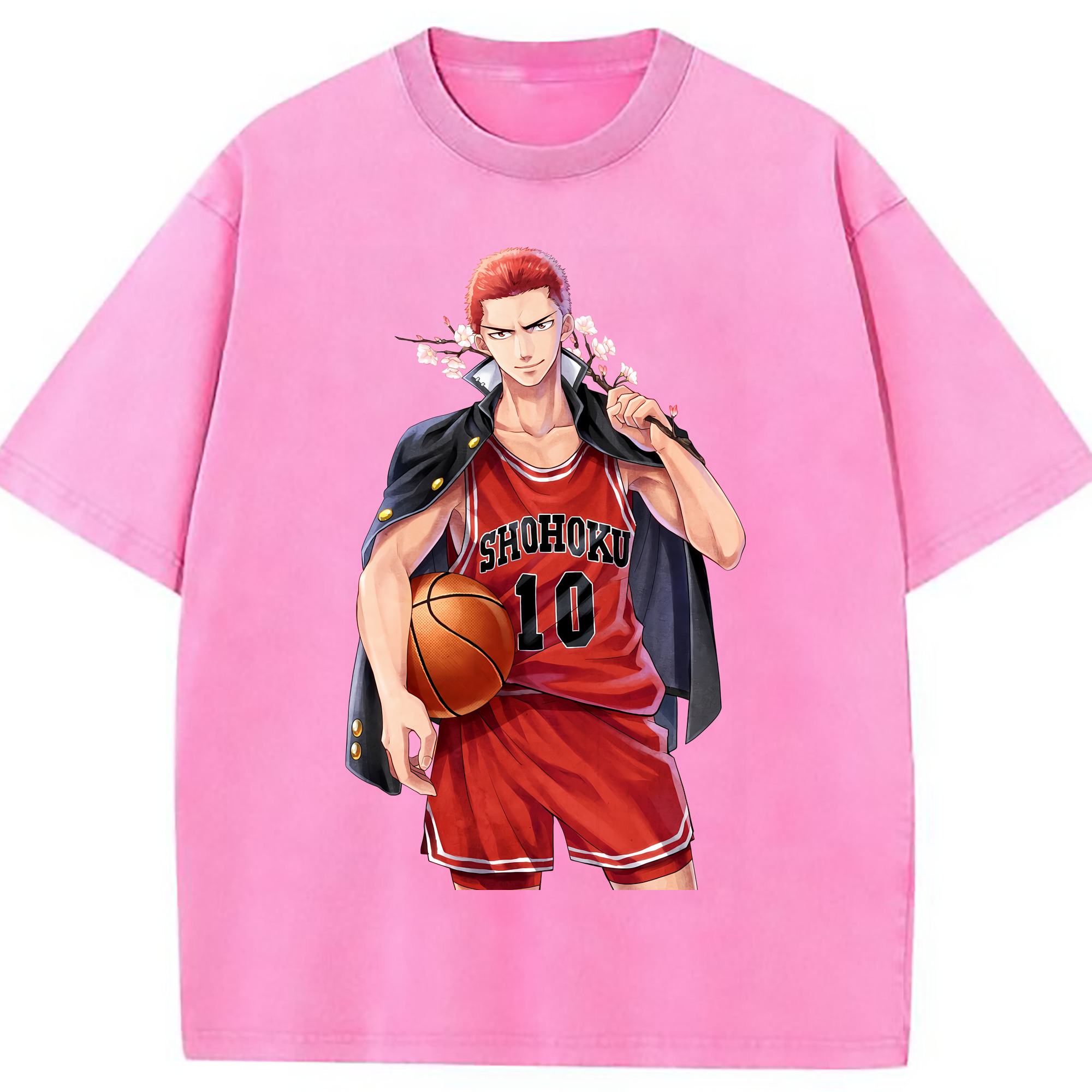 （画像用） SLAM DUNK／スラムダンク 綿100% ヴィンテージ風 半袖Tシャツ（フロントプリント）